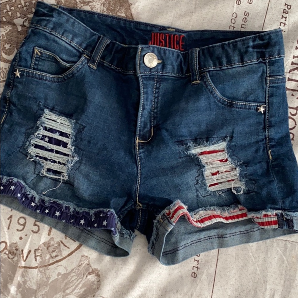 Justice Jean Shorts kids size 14